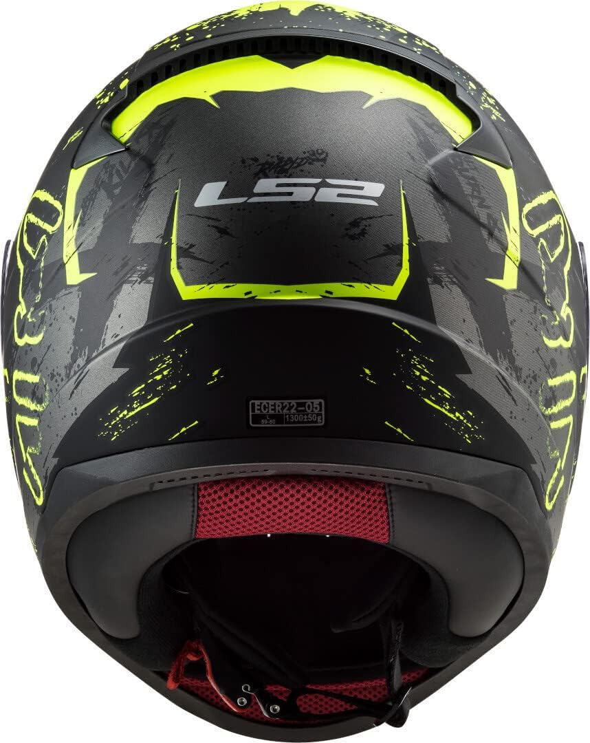 LS2 FF353 RAPID MATT BLACK H-V YELLOW (353-46) HELMET :CO 31609