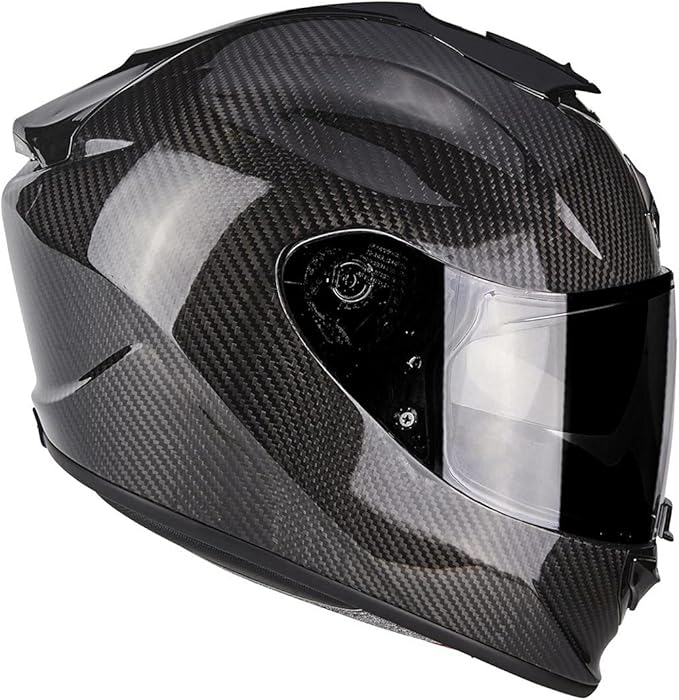 Scorpion EXO-R1 Carbon Air  Black Full Face Helmet clear viser size XL CO : 32016