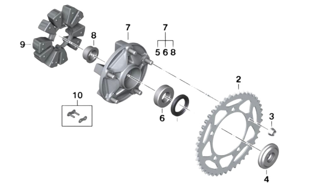 Sprocket Hub - BMW-Motorrad (33817106017) Co: 378