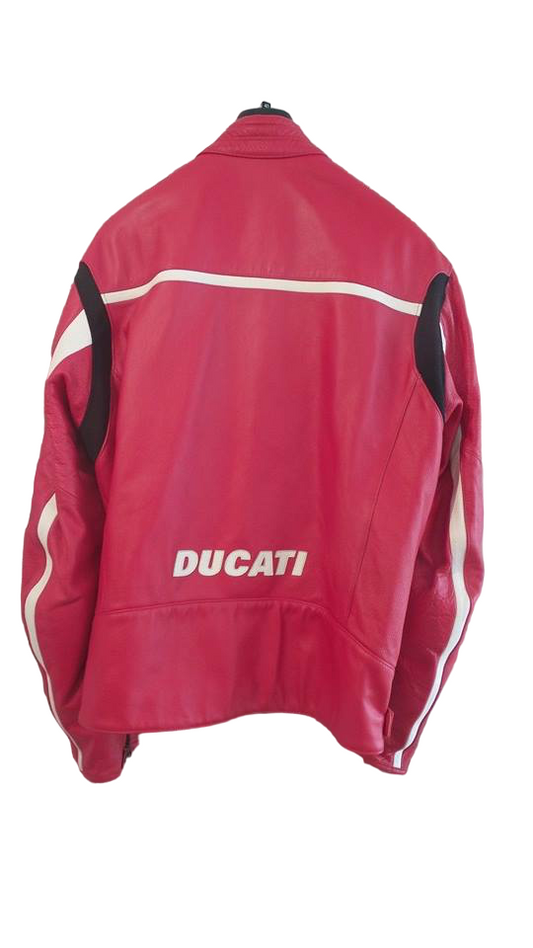 Dainese Ducati "TWIN" Leather Jacket Size. 54 Red Co:2510125