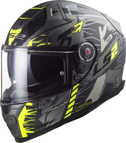 LS2 FF811 VECTOR II M.TITAN.H-V YELLOW 06(03-2) HELMET CO: 454887