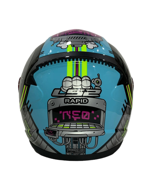 LS2 FF353 NEO Blue Purple HELMET :CO 31609