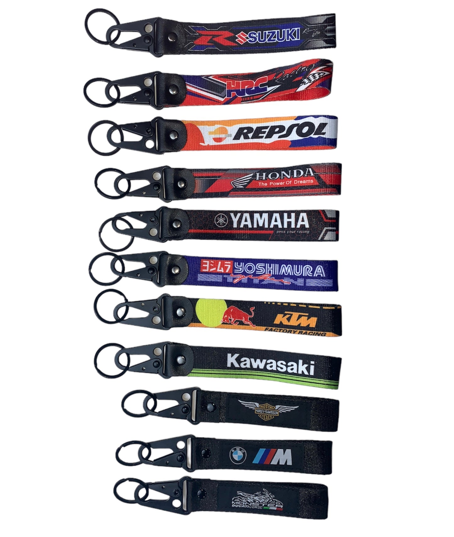 Key chain Biker Motorcycle Brand Letter Embroidered Fabric Strap Tag Keys Holder Ring CO : 454896