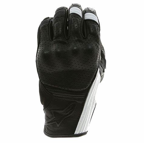 ALPINESTARS MUSTANG V2 LEATHER GLOVES BLACK/WHITE L CO:669