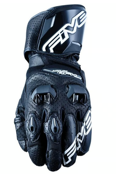 Summer Leather Motorcycle Gloves FIVE Racing RFX2 Black White Approved SIZE:L CO: 2510182