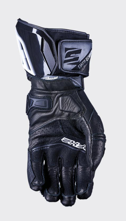 Summer Leather Motorcycle Gloves FIVE Racing RFX2 Black White Approved SIZE:L CO: 2510182