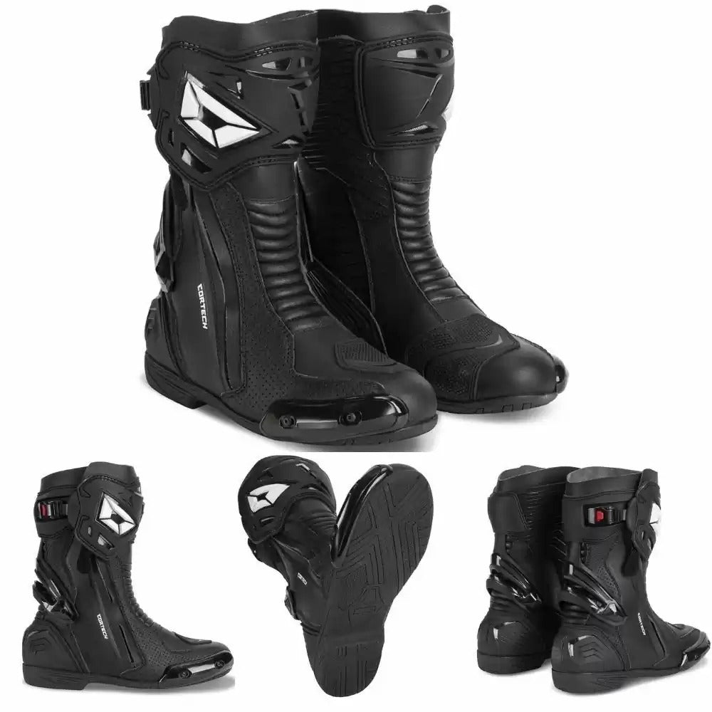 Cortech Adrenaline GP Mens Black Motorcycle Racing Boots CO USED : 2510141