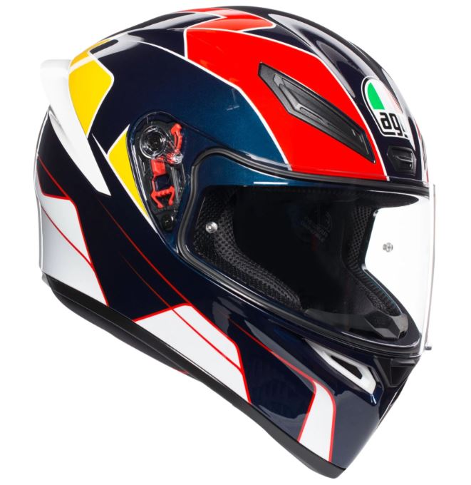 agv k1 Helmet pitlane blue/red/yellow size ML CO : 455651