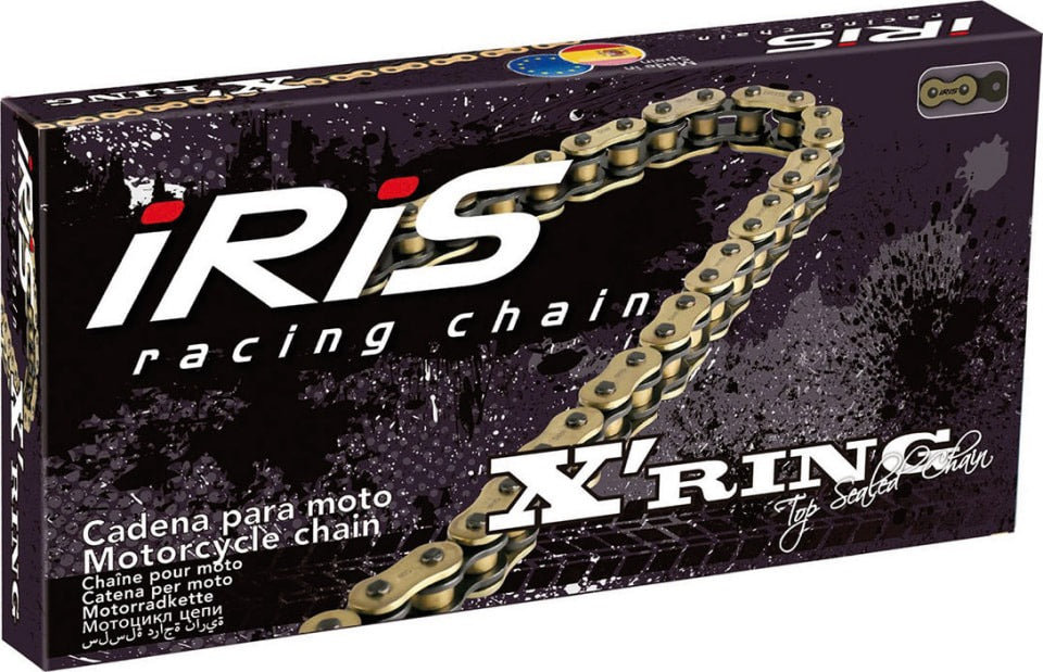 IRIS RACING CHAIN 525 BLACK X-RING 118 LINK CO: 454776