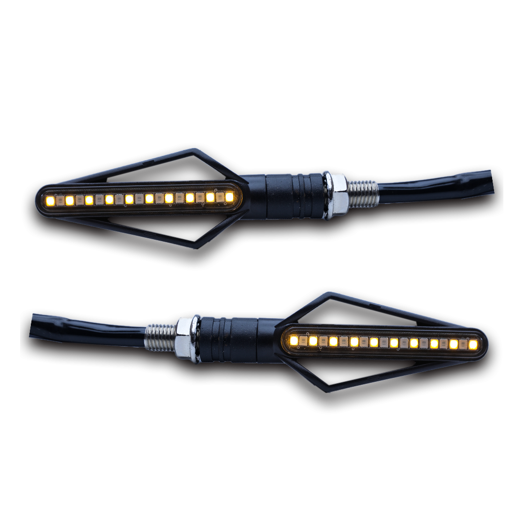 Turn Signal Light LED Taillight Flexible Lamp Flasher Blinker Motorbike co: 31354