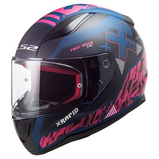 LS2 FF353 XTREET MATT BLUE PURPLE (353-128) HELMET :CO 31609