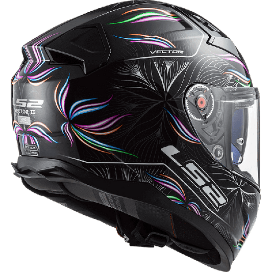 LS2 FF811 VECTOR II TROPICAL BLACK WHITE 06(1-9) HELMET CO: 454887