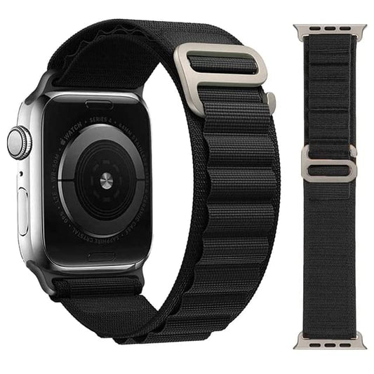 Alpine Loop for IOS Watch Band 42 MM/ 44 MM / 45 MM / 49 MM,for Apple Watch Ultra/SE/series 7/6/5/4/3/2/1 - Black co: 454640