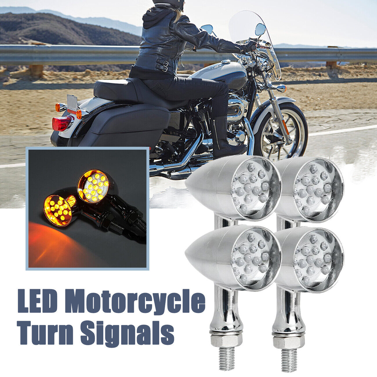2pcs Motorcycle LED Turn Signal Lights CO : 454897