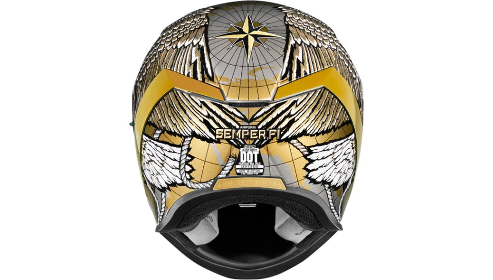 ICON Airform Semper FI Helmet- L - Gold / Gray COD:2510273