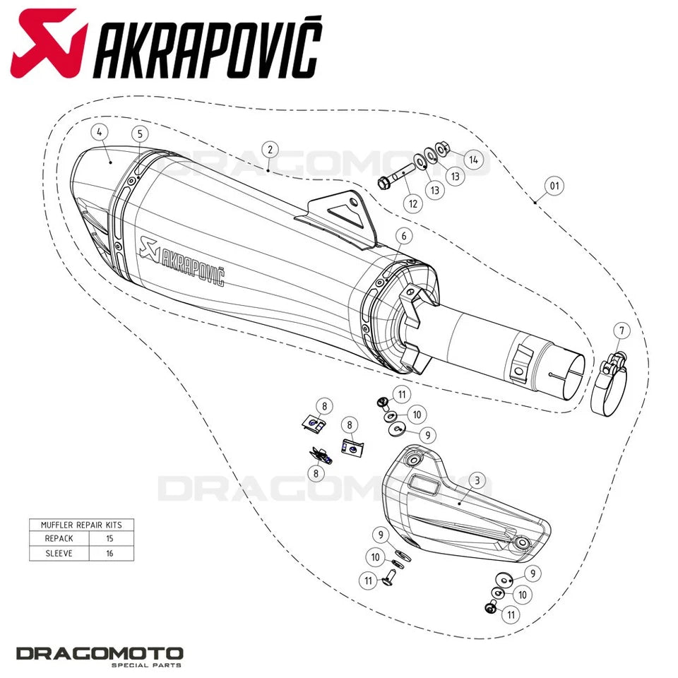 Exhaust KAWASAKI H2 1000 SX ABS SE+ Tourer Ninja 2020 AKRAPOVIC Titanium Black co:456842