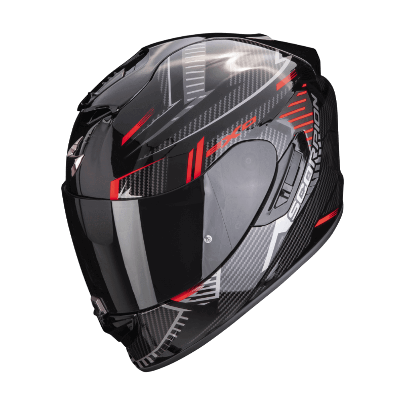 SCORPION EXO-1400 AIR FORTUNA BLACK RED HELMET CO: 32420