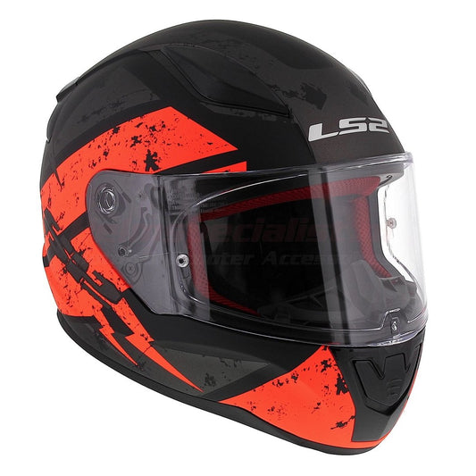 LS2 FF353 Rapid Deadbolt Matt Black Orange Full Face Helmet co : 31609