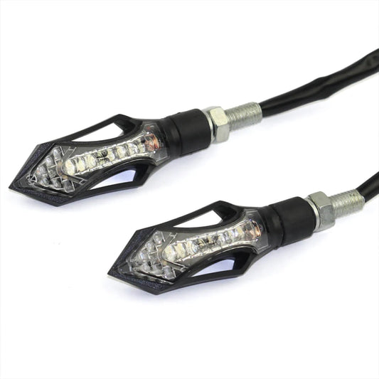 2pcs 14 LED Mini Stalk Arrow Motorcycle Turn Signals co 10656