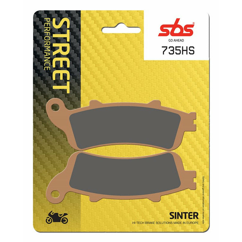 SBS BRAKE PADS SINTERED STREET 735HS, ( 1 COUPLE FOR1 DISK ) CO: 32124