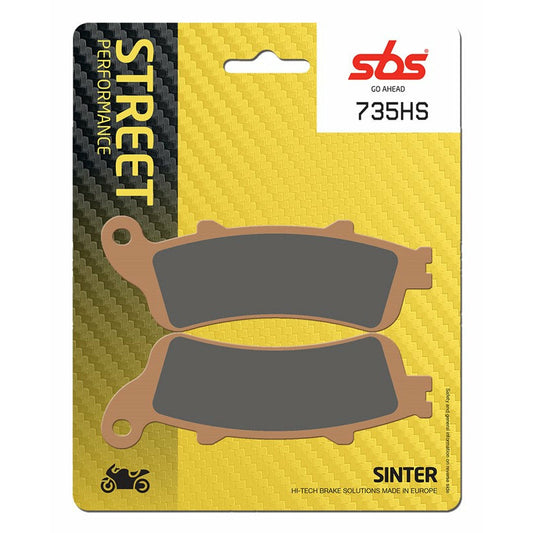 SBS BRAKE PADS SINTERED STREET 735HS, ( 1 COUPLE FOR1 DISK ) CO: 32124