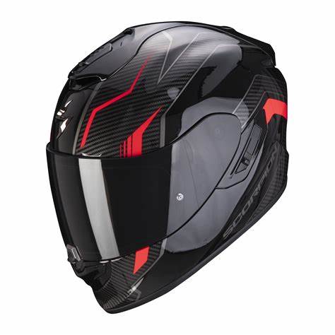 SCORPION EXO-1400 AIR FORTUNA BLACK RED HELMET CO: 32420