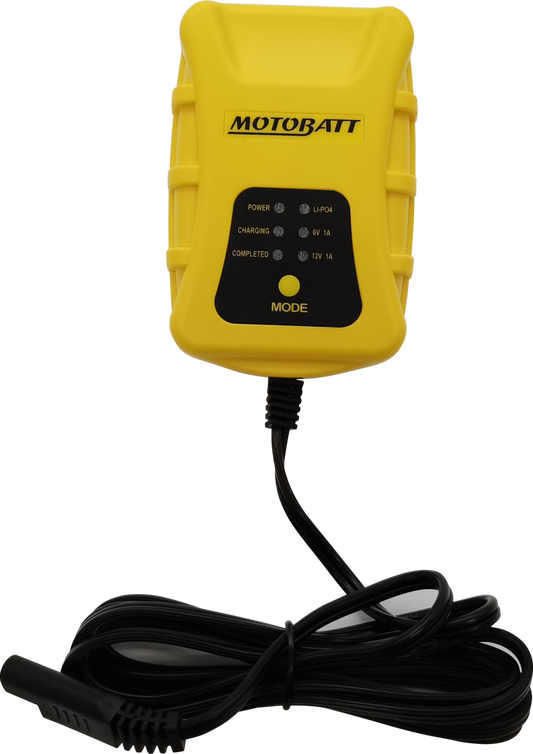 PDCT1 Motobatt Tech 1 6V/12V Lead Lithium 1.0 Amp Charger CO:32555