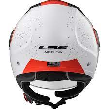lS2 AIR FLOW HALF FACE WHITE BLACK RED CO: 454019