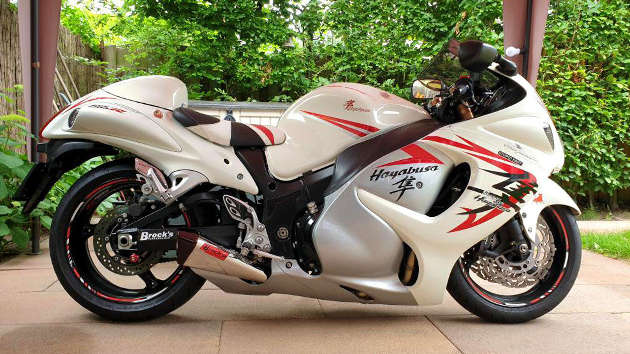 Brock’s Penta-Carbon Full System 15" Muffler (Polished) Suzuki Hayabusa (99-22) CO : 454222