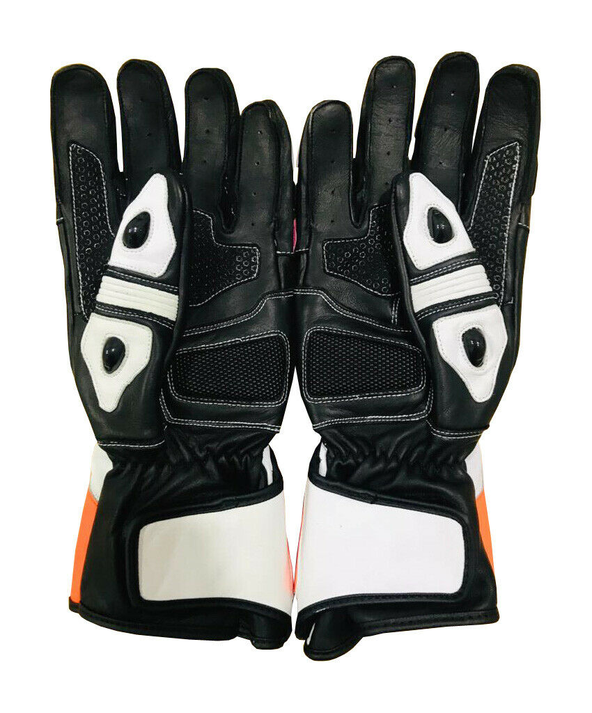 Repsol Honda Gloves MOTORBIKE RACING GLOVES Real Leather Biker Gloves co: 2510056