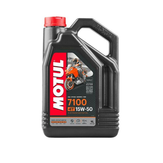 MOTUL 7100 4T ENGINE OIL SAE 10W-50, 4 LITER FULLY SYNTHETIC CO: 32464