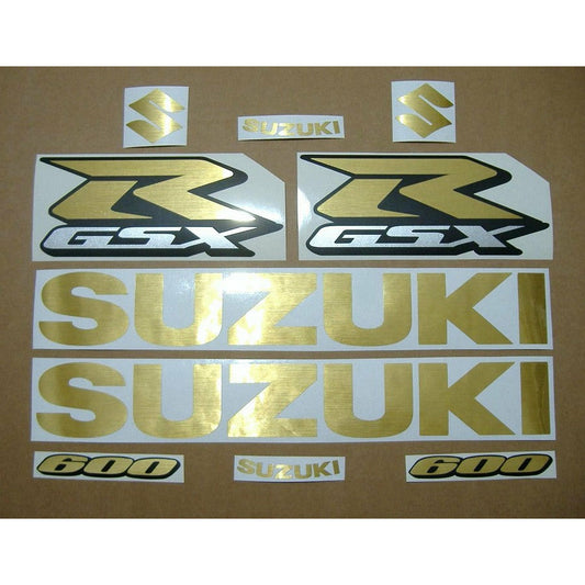 SUZUKI GSX-R 600 CUSTOM BRUSHED GOLD STICKER SET CO:32254